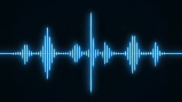 Geometric Lines Forming Abstract Audio Waves in Seamless Loop for Modern Music-Tech Branding