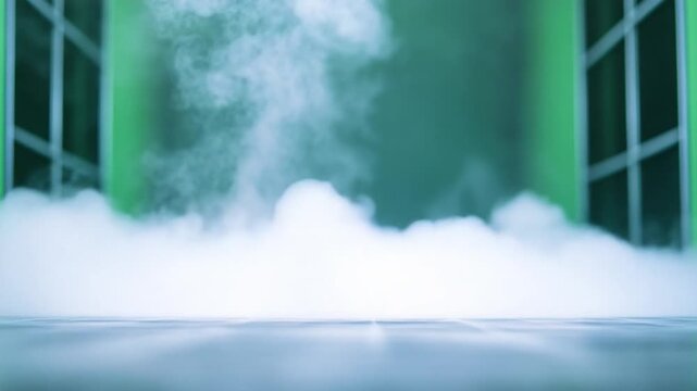 Mystical Vapor in an Empty Room: A serene scene of ethereal vapor gently swirls within an empty room, creating a sense of mystery and intriguing visual effects.