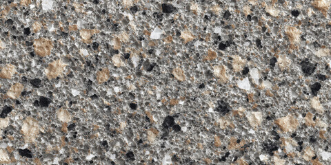 Close up background of gray terrazzo texture with aggregate detail. solid stone surface for counter top or floor, this natural pattern creates durable, modern feel