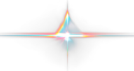 Naklejka premium Light beam prism overlay holographic abstract glow dreamy star