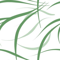 Obraz premium Soft botanical leaf pattern tile with green shapes, abstract floral design.