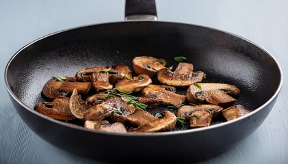 Funghi Porcini Affettati Rosolati In Padella