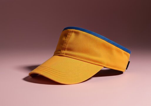 Essential sun protection headwear. A bright, casual cotton visor cap ready for warm weather activities, beach days, sports, and summer travel ,fashionable ,fabric ,warm