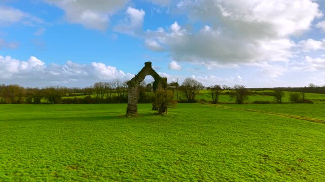 A ruin of an old house in a field in Midleton, Cork, Ireland
