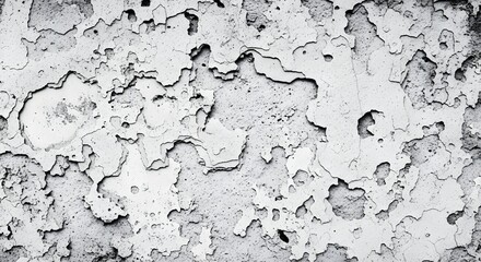 Obraz premium Closeup of cracked and peeling white painted texture with irregular patterns and rough edges