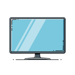Fototapeta premium Modern flat screen monitor with a sleek design and a bright display for viewing content.