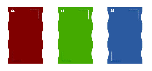 Wavy Quote Box Templates for Colorful Text Design