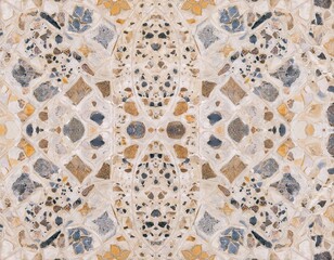 terrazzo floor seamless pattern in top view polished smooth surface of marble stone and concrete for architecture design decoration interior exterior texture print on tile and abstract background