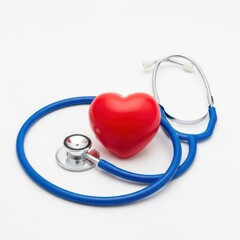 Stethoscope with red heart symbol