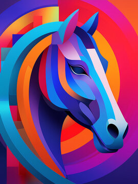 Il Cavallo, come animale Totemico, si spoglia della sua veste classica e si immerge in un'estetica astratta e contemporanea