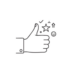 Obraz premium Black and white line of a whisk with a smiley face and a star above it line whisk