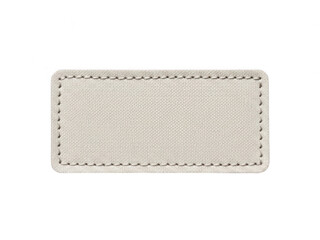 Leather name tag badge isolated on transparent background