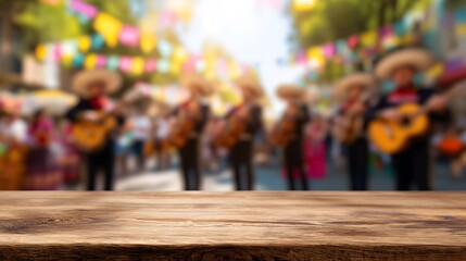 Festive Cinco de Mayo celebration a rustic table bathed in warm sunlight joyful atmosphere