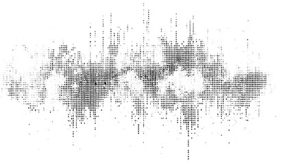 Halftone grunge dust texture. Abstract monochrome background. Texture is black and white pattern