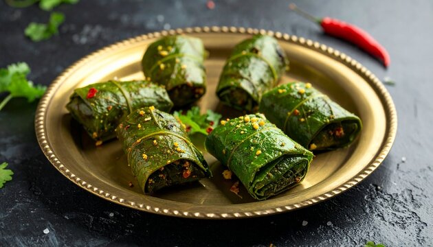 Gujrati Patra. Traditional Indian Food