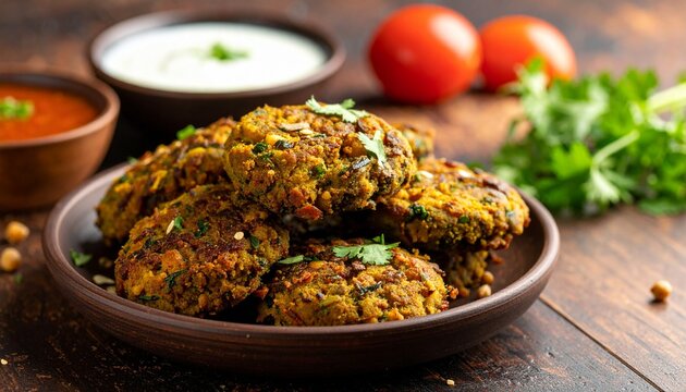 Maharashtrian Kothimbir Vadi. Traditional Indian Food