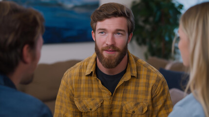 A marriage counselor hosts a workshop for couples, featuring interactive discussions and activities designed to promote teamwork and collaboration in navigating challenges within their marriage.