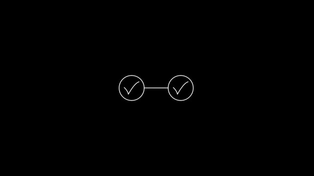 two step verification checkmark ui animation with trim path 4k.
