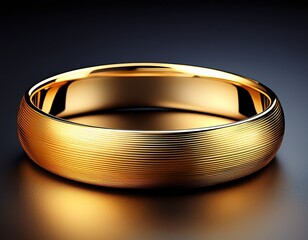 sleek minimalist gold ring with smooth surface and elegant generative ai