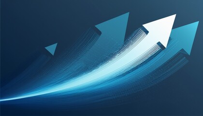 dynamic arrow shows growth and success in business