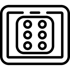 Obraz premium Dice six Icon