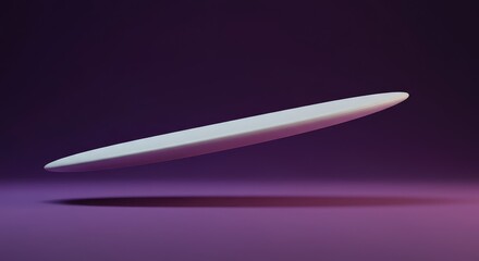 A smooth, minimalist abstract object suspended in an expansive, infinite void. The featureless background provides maximum copy space and neutrality ,light ,graphic ,neutral