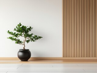 Zenmodern fusion Japanese house with warm wood panels, traditional craftsmanship, and soft lighting