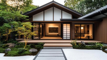 Oldmeetsnew Japanese home blending classic architecture with minimalist modern elegance