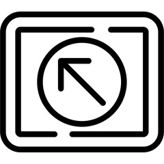Circle up left Icon