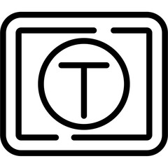 Circle t Icon