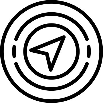 Circle location arrow Icon