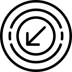 Circle down left Icon
