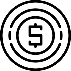 Circle dollar Icon