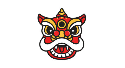 Fototapeta premium Traditional Asian Lion Dance Mask