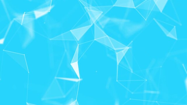 abstract modern and luxury blue line technology animated futuristic blue plexus pattern background with triangles geometric patterns of science and technology network connection concept.