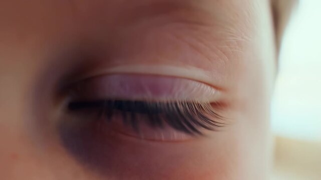 Child&rsquo;s eye captures wonder: open to close in stunning detail