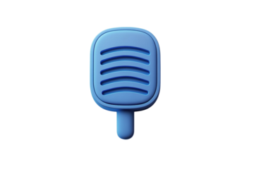 Voice call interface icon top perspective isolated on transparent background