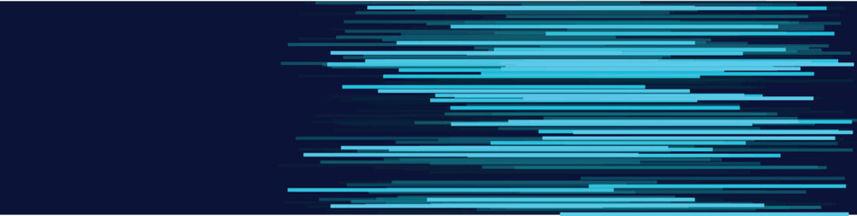 Dynamic blue lines create a striking abstract pattern against a dark background, emphasizing movement and technology. © Oleksii Bezrodnii