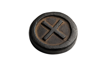 Esoteric Protective Rune Talisman isolated on transparent background