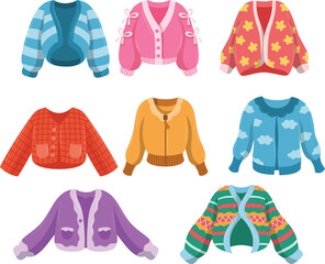 Cute Cardigan Illustration for Kids Outfit and Fashion Design