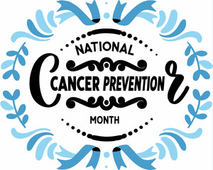Obraz premium Cancer Prevention Month Vector Graphic, Medical Awareness and Healthy Lifestyle Concept
