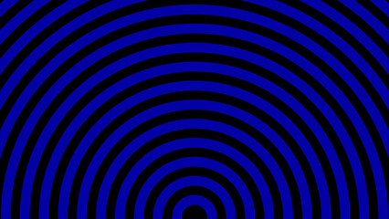 Naklejka premium Abstract Blue and Black Concentric Half Circle Curved Background