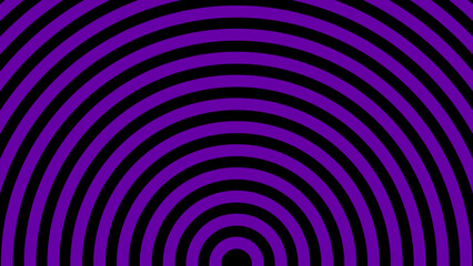 Abstract Purple and Black Concentric Half Circle Curved Background