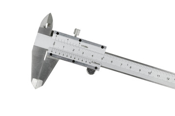 stainless steel measuring gauge caliper isolated on white or transparent png