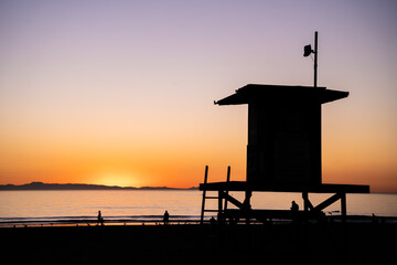 Sunset scenes at the beach