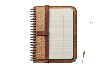 Academic Weekly Planner Overhead Shot Study Schedule Isolated on Transparent Background