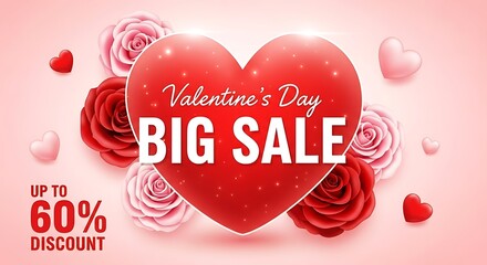Valentine's day big sale up to 60 percent discount offer