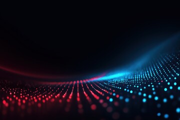 abstract blue and red gradient background with glowing light lines for technology and digital data transfer concepts a large string of dots or cables on a dark backdrop Generative AI