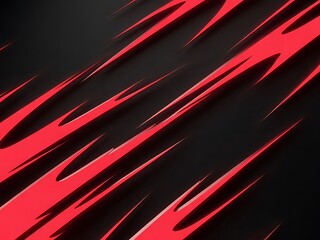 Abstract red and black background with diagonal wavy shapes and sharp edges creating a dynamic visual effect