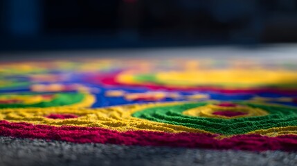 Vibrant Rangoli Art Celebrates Culture A Festive Ground Design Inspires Joyful Urban Moments